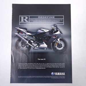Yamaha YZF-R1 Motorcycle Vintage Print Ad Advertising Sportbike Performance 2001